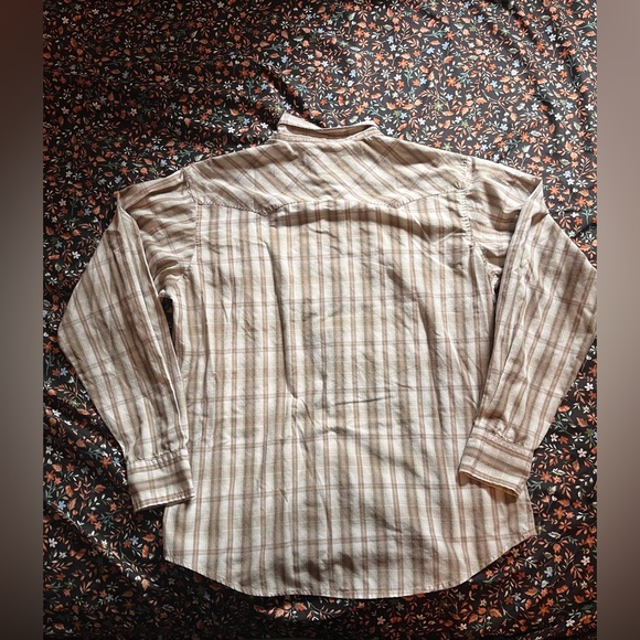 Vintage 90s Wrangler Pearl Snap Button Western Button Down - Picture 2 of 6